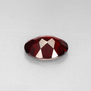 Granada piropo vermelho natural 2,57ct, corte oval, VVS-VS