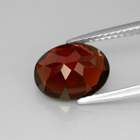 Granada piropo vermelho natural 2,83ct, corte oval, VVS-VS