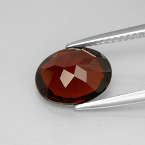 Granada piropo vermelho natural 2,98ct, corte oval, VS