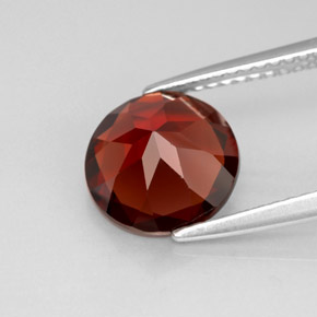 Granada piropo vermelho natural 2,92ct, corte redondo, VS
