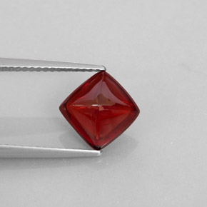 Granada piropo vermelho natural 2,98ct, transparente, transparente/translúcido