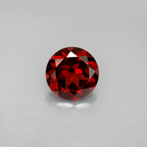 Granada piropo vermelho natural 2,12ct, corte redondo, VS