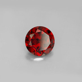 Granada piropo vermelho natural 2,12ct, corte redondo, VS