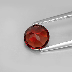 Granada piropo vermelho natural 2,12ct, corte redondo, VS