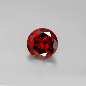 Granada piropo vermelho natural 2,23ct, corte redondo, VS