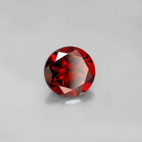 Granada piropo vermelho natural 2,23ct, corte redondo, VS