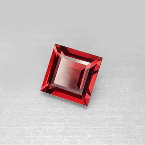Granada Piropo Vermelho Natural 2.33ct, Quadrado, VS
