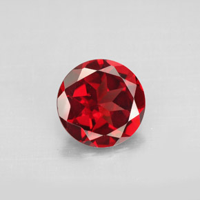 Granada Piropo Vermelho escuro Natural 2.82ct, Corte Redondo, VVS-VS