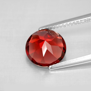 Granada Piropo Vermelho escuro Natural 2.82ct, Corte Redondo, VVS-VS