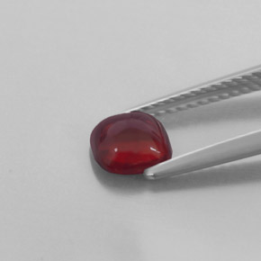 Granada piropo vermelho natural 1,16ct, transparente, transparente/translúcido
