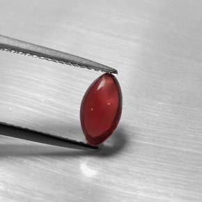 Granada piropo vermelho natural 1,20ct, transparente, transparente/translúcido