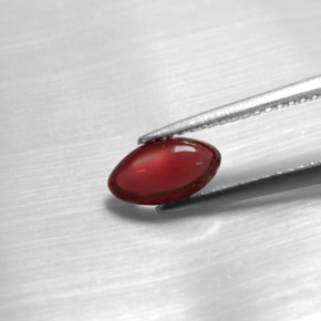 Granada piropo vermelho natural 1,20ct, transparente, transparente/translúcido