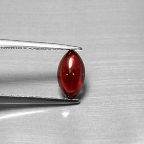 Granada piropo vermelho natural 1,39ct, transparente, transparente/translúcido