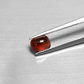 Granada piropo vermelho natural 1,47ct, transparente, transparente/translúcido
