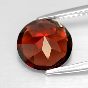 Granada piropo vermelho natural 2,96ct, corte redondo, VS