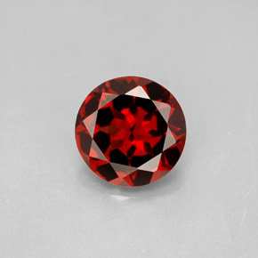 Granada piropo vermelho natural 2,93ct, corte redondo, VVS-VS