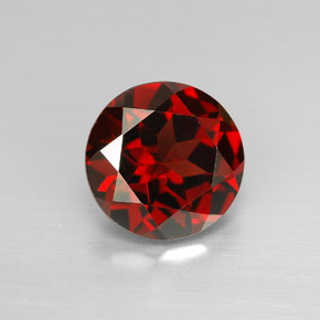 Granada piropo vermelho natural 3,01ct, corte redondo, VVS-VS