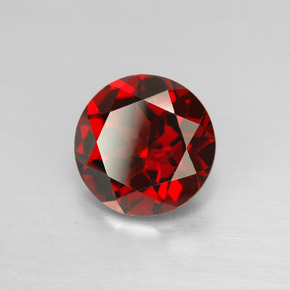 Granada piropo vermelho natural 3,01ct, corte redondo, VVS-VS