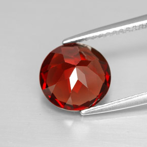 Granada piropo vermelho natural 3,01ct, corte redondo, VVS-VS