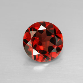 Granada piropo vermelho natural 2,91ct, corte redondo, VVS-VS