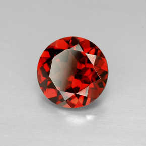 Granada piropo vermelho natural 2,91ct, corte redondo, VVS-VS