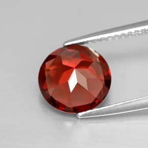 Granada piropo vermelho natural 2,91ct, corte redondo, VVS-VS