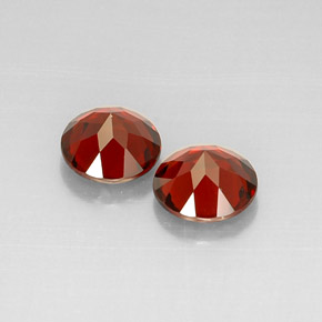 Pedras preciosas de granada piropo vermelho natural de  ct, corte redondo, VVS-VS