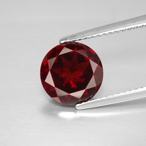 Granada piropo vermelho natural 3,01ct, corte redondo, VVS-VS