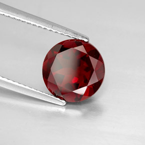 Granada piropo vermelho natural 3,01ct, corte redondo, VVS-VS