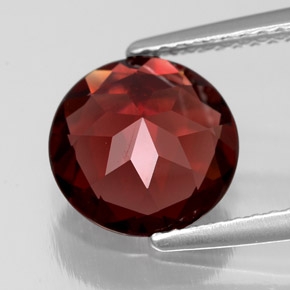 Granada piropo vermelho natural 2,52ct, corte redondo, VS