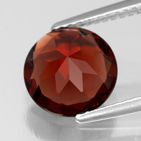 Granada piropo vermelho natural 2,77ct, corte redondo, VS