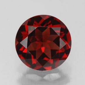 Granada piropo vermelho natural 3,08ct, corte redondo, VVS-VS