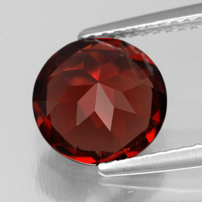 Granada piropo vermelho natural 3,08ct, corte redondo, VVS-VS