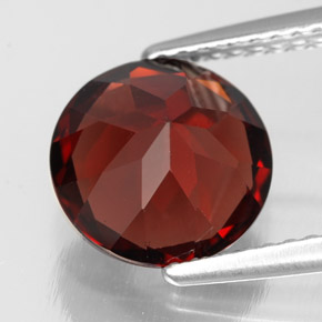 Granada piropo vermelho natural 3,23ct, corte redondo, VS