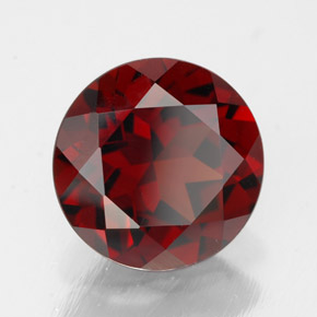 Granada piropo vermelho natural 3,01ct, corte redondo, VVS-VS