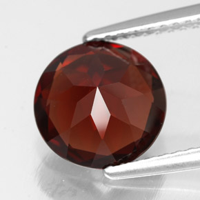 Granada piropo vermelho natural 3,01ct, corte redondo, VVS-VS