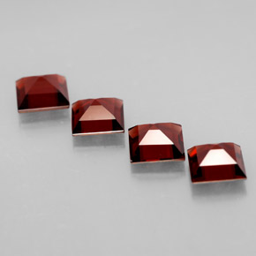 Pedras preciosas de granada piropo vermelho natural de  ct, quadrado, VS