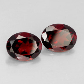 Pedras preciosas de granada piropo vermelho natural de  ct, corte oval, VVS