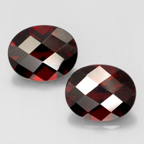 Pedras preciosas de granada piropo vermelho natural de  ct, corte oval, VVS