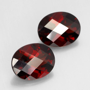 Pedras preciosas de granada piropo vermelho natural de  ct, corte oval, VVS