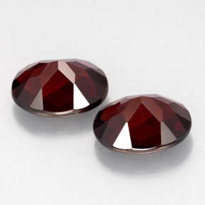 Pedras preciosas de granada piropo vermelho natural de  ct, corte oval, VVS