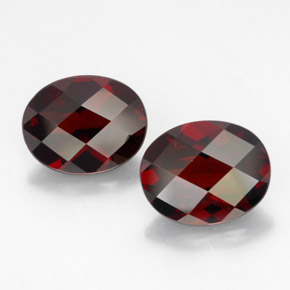 Pedras preciosas de granada piropo vermelho natural de  ct, corte oval, VVS
