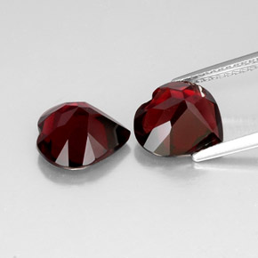 Pedras preciosas de granada piropo vermelho natural de  ct, formato de coração, VVS-VS