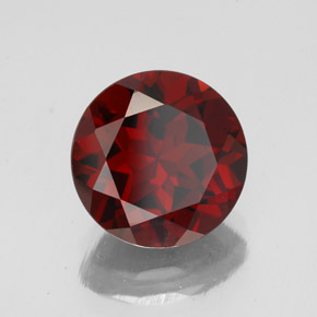 Granada piropo vermelho natural 3,49ct, corte redondo, VVS-VS