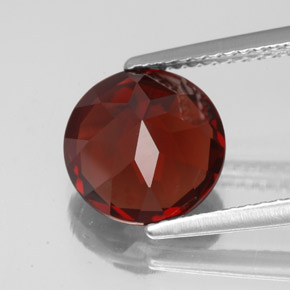 Granada piropo vermelho natural 3,49ct, corte redondo, VVS-VS
