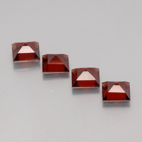 Pedras preciosas de granada piropo vermelho natural de  ct, quadrado, VS