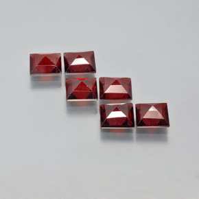 Pedras preciosas de granada piropo vermelho natural de  ct, quadrado, VS