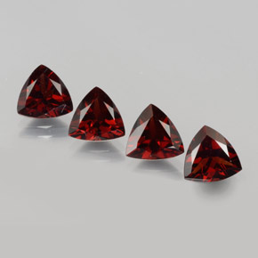 Pedras preciosas de granada piropo vermelho natural de  ct, trillion, VVS-VS