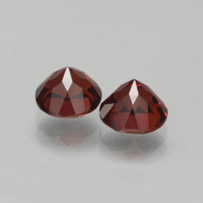 Pedras preciosas de granada piropo vermelho natural de  ct, corte redondo, VVS-VS