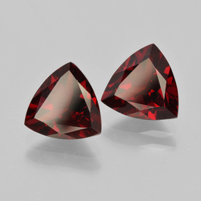 Pedras preciosas de granada piropo vermelho natural de  ct, trillion, VS